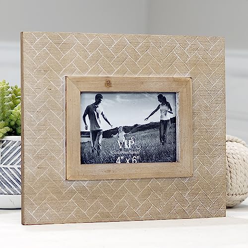 VIP JW1005 Photo Frame 4 x 6, Wood, Natural