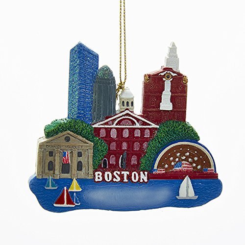 Kurt Adler Boston Massachusetts Scene Christmas Tree Ornament Charles River USA A1652 New