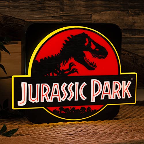 Numskull Jurassic Park Logo Lamp Wall Light - Ambient Lighting Gaming Accessory for Bedroom, Home, Study, Office, Work - Official Jurassic World Merchandise