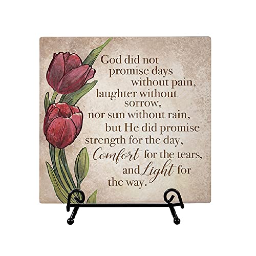 Carson 23872 Comfort and Light Easel Plaque, 6-inch Square, Ceramic