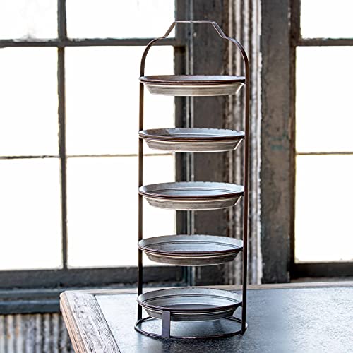 Park Hill Collection EAW90615 5-Tier Pie Pan Display Rack, 27.5-inch Height, Iron