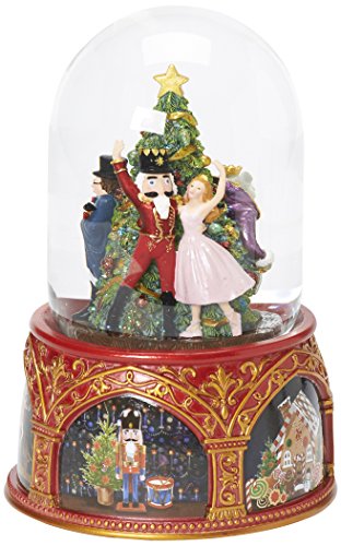 Roman Glitterdomes 120mm Exclusive Nutcracker Ballet Musical Glitter Dome, Features Clara and The Nutcracker, 8-Inch