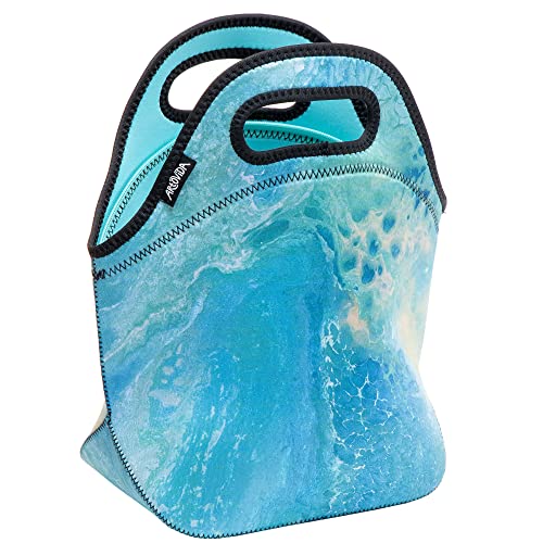 ARTOVIDA Artists Collective Insulated Neoprene Lunch Bag | Washable Soft Lunch Tote for School and Work - Design by Dana Walker (USA) "Ananda" - Classic