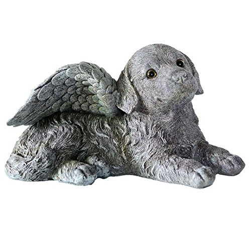 BFG supply Michael Carr Designs Stone Guardian Goldie Puppy Outdoor Puppy Dog Figurine for Gardens, patios and lawns (80113)