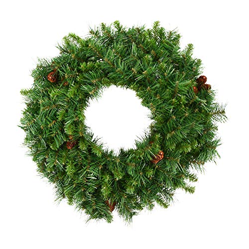 Vickerman 30" Cheyenne Pine Artificial Christmas Wreath, Unlit - Faux Christmas Wreath - Seasonal Indoor Home Decor