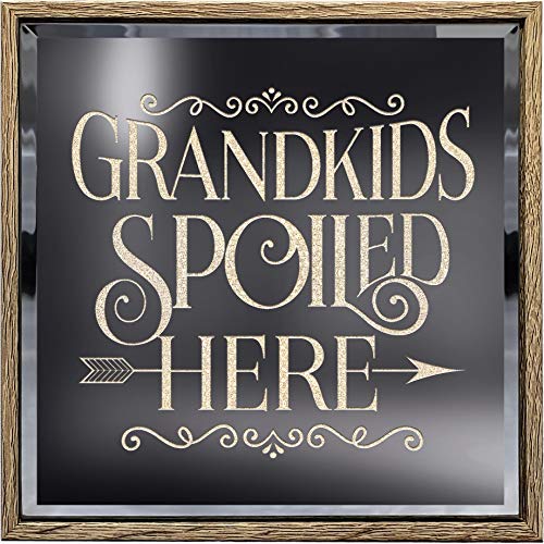 Spoontiques Grandkids Spoiled Here Lighted Sign, Silver