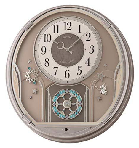 Seiko Executive Brown Wood Grain White Dial Wall Clock - QXM375SRH