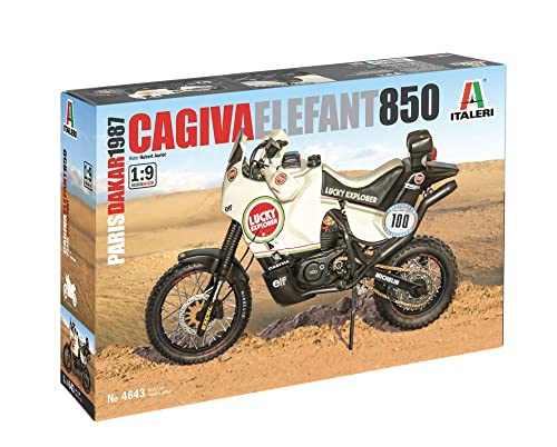 MRC Italeri 4643S 3653S ‚Äì 1:9 Cagiva Elephant 850 Winner 1987, Building, Standing Model Making, Crafts, Hobby, Gluing, Plastic Construction Kit, Detailed, White