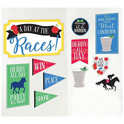 Amscan Derby Day Cutouts, Multi Sizes, Multicolor, 11 Pcs