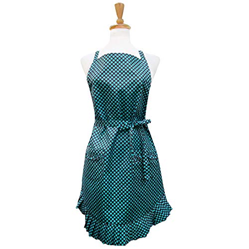 Two Lumps of Sugar Dot Ruffle My Apron Color: Turquoise