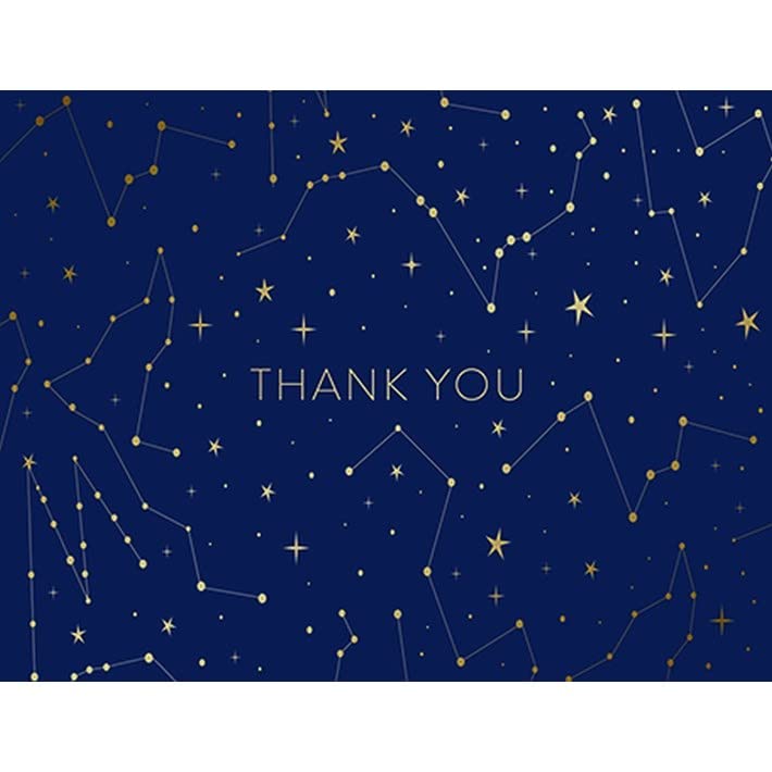 Design Design 119-10091 Constellation Thank You Boxed Notecard, 5-inch Length