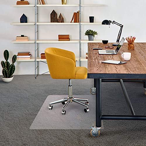 Floortex FC1175120EV 30-Inch-by-47-Inch PVC Rectangular Cleartex Advantagemat Chair Mats for Low Pile Carpets, Clear