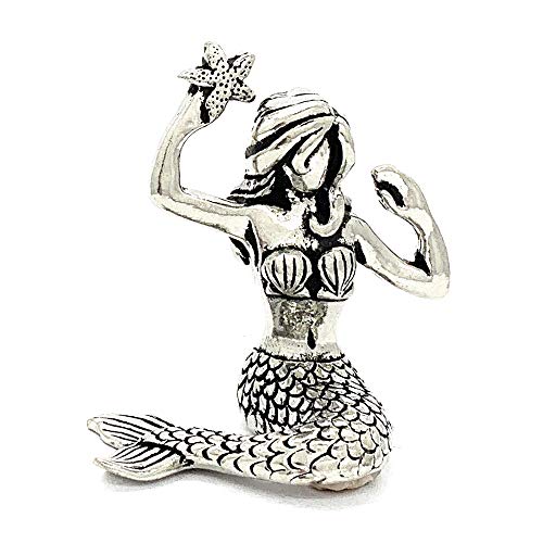Basic Spirit Mermaid Pewter Ring Holder Jewelry Holder Gift Box Whimsical