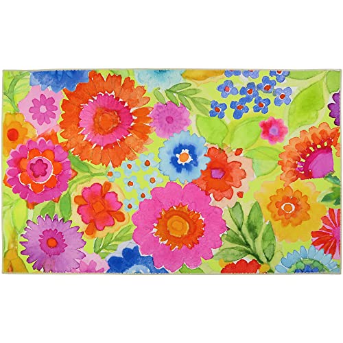 Home Comfort Magical Garden Area Rug Colorful Floral Rug with Flowers 3&