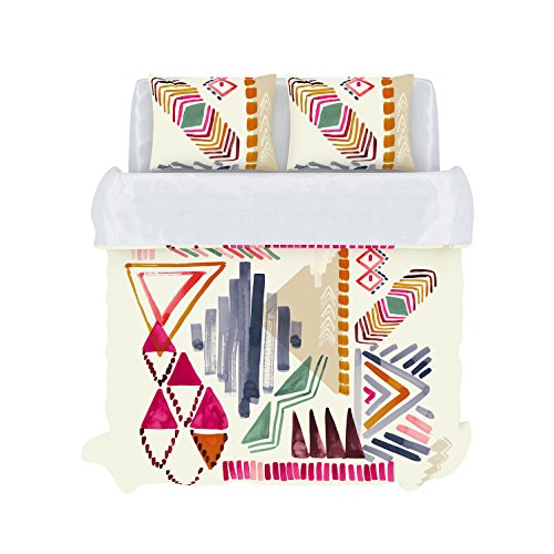Belle Maison COLORFLY Lane 210 Tread Count Duvet Cover Set, King, Prism