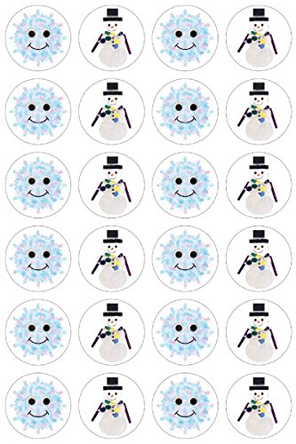 Hygloss Products Winter Christmas Snowflakes and Snowmen Stickers - 480 Stickers - 1 Inch, 20 Sheets