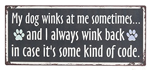 Ganz My Dog Winks at Me Wall Plaque