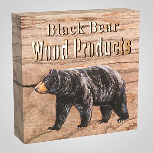 Lipco Black Bear Light-Up Plaque, 6-inch Length, Wood, Home, Home D√©cor