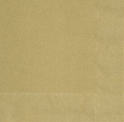 Unique Industries Gold Beverage Napkins, 20ct