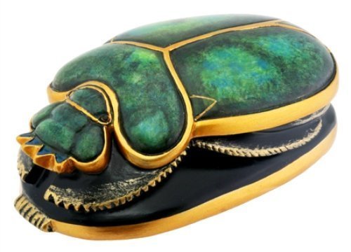 Pacific Trading Green and Gold Scarab Collectible Figurine