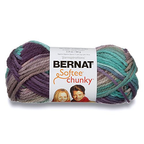 Spinrite Yarns (CA) Bernat Softee Chunky Ombre Yarn, 2.5 oz, Gauge 5 Bulky Chunky, 100% Acrylic, Shadow