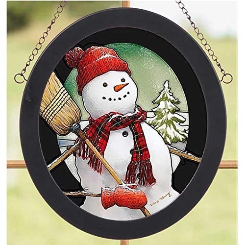 Wild Wings(WI) 5386497708 Stained Glass Art, 9-inch Height (Snowman)