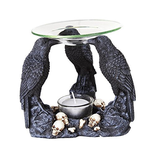 Pacific Trading Giftware Ravens Crow Scented Oil Warmer Diffuser Collectible Figurine