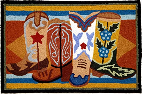 Home Comfort Jellybean Western Boots Accent Rug