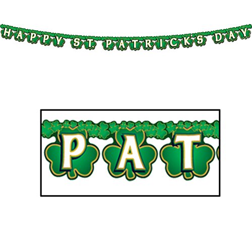 Beistle Shamrock Happy St Patrick's Day Streamer Party Accessory (1 count) (1/Pkg)