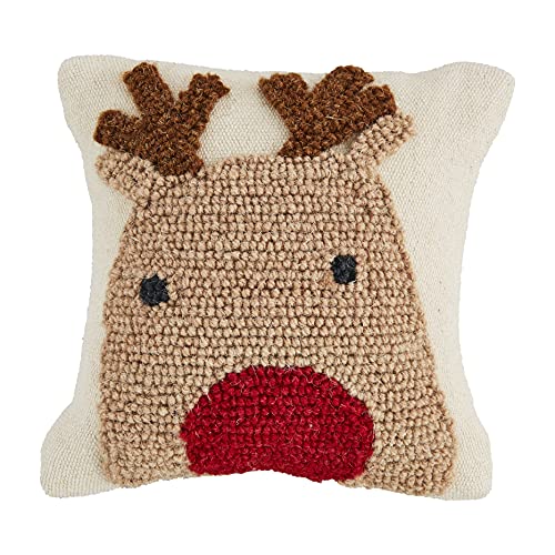 Mud Pie Mini Reindeer Pillow, 8-inch