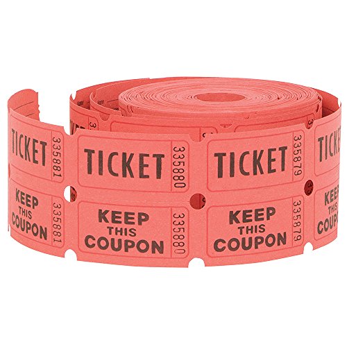 Unique Industries Double Roll of Raffle Tickets, 500ct (Colors May Vary)