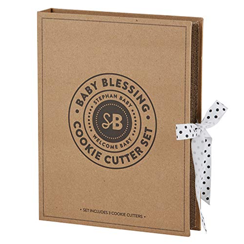 Creative Brands Stephan Baby Keepsake Cookie Cutter Boxed Set + Sugar Cookie Recipe, Welcome Baby