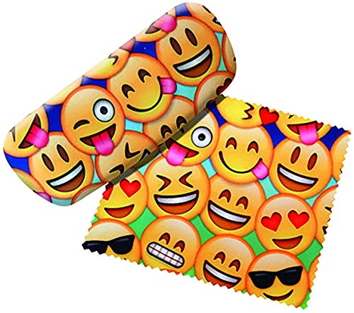 Spoontiques Emojis Eyeglass Hard Case with Matching Lens Cloth