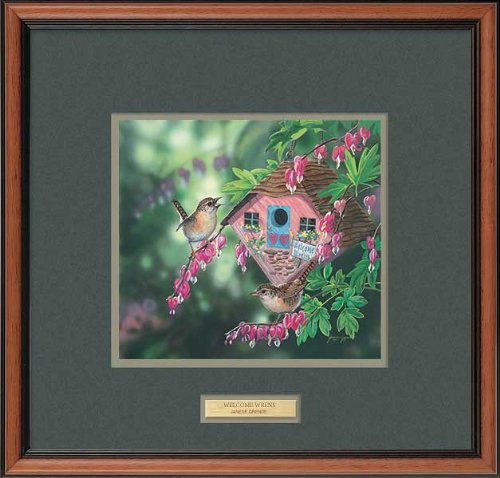 Wild Wings(MN) Welcome Wrens Framed Signed Print by Janene Grende
