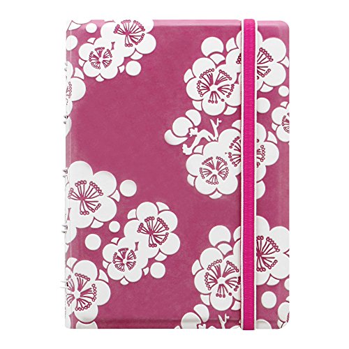 Rediform FILOFAX Refillable Impressions Notebook, Pocket, Pink and White - 112 Cream moveable pages - Index, pocket and page marker (B115044U)