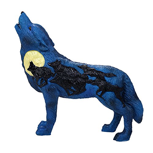 Pacific Trading Giftware The Wolf Spirit Collection Night Rush Wolf Collectible Figurine Howling Wolf 6.25L