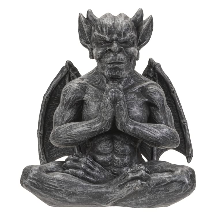 Pacific Trading Giftware Gargoyle Meditation Figurine, 6.1-inch Height, Resin, Table Decoration