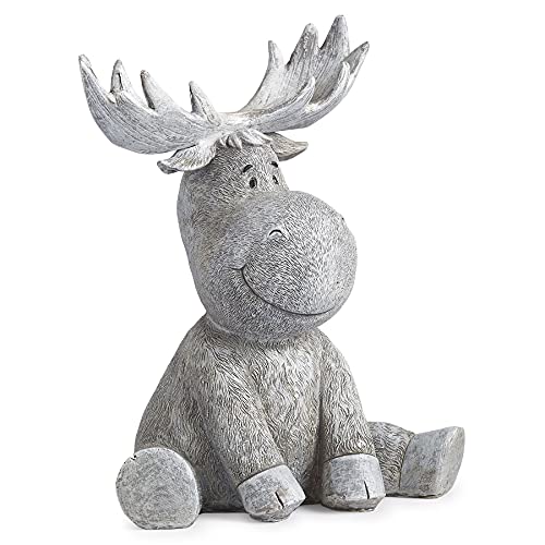 Roman Pudgy Moose 9.5 Inches Height Garden Figurine