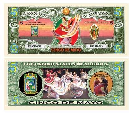 American Art Classics Cinco De Mayo Million Dollar Bill in Protective Holder