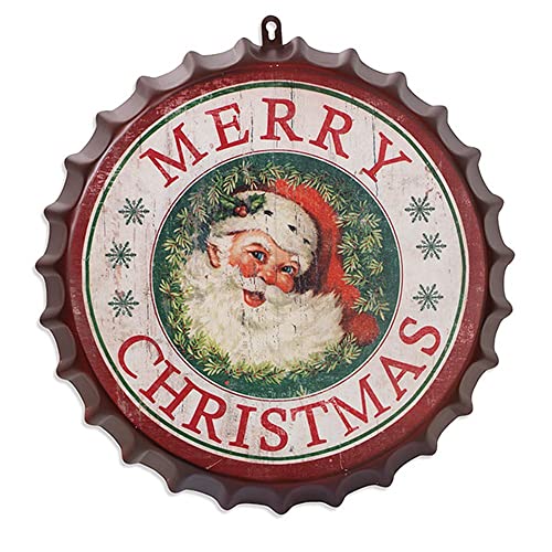 Gerson 2488470 Merry Christmas Bottle Cap Wall Decor, 16.5-inch Height