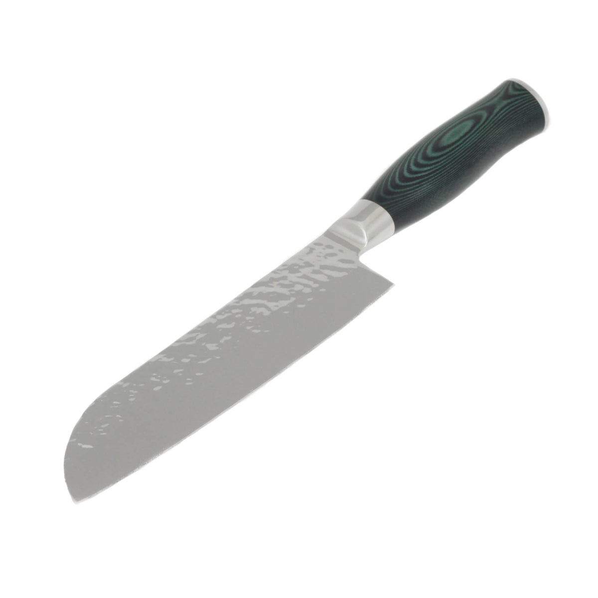 Chef Craft Elite German Santoku Knife, 7 inch blade 12 inch in length, Stainless Steel/Black