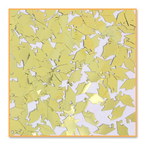 Beistle Gold Graduation Cap Cutout Foil Plastic Confetti-1 Pack / .5oz