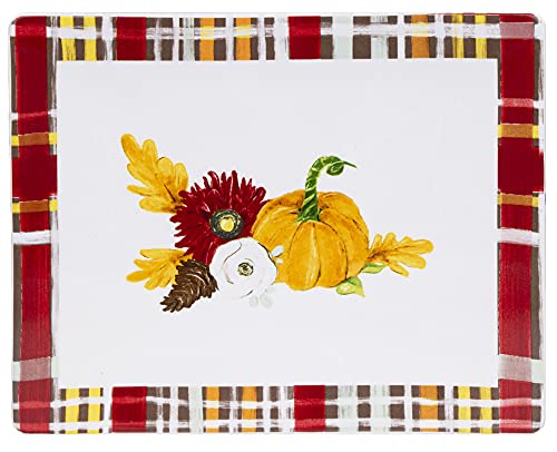 Boston International Ceramic Serving Platter, 10 x 8-Inches, Fall All Over