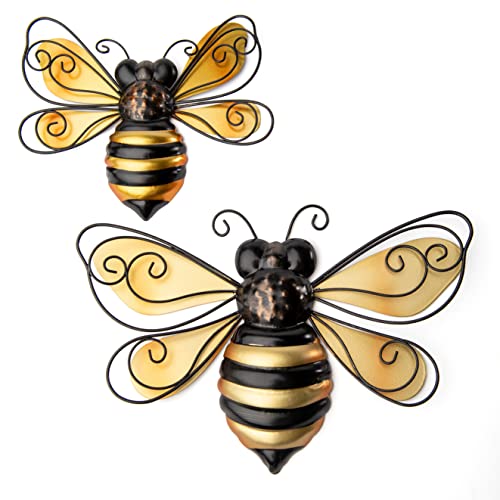 Giftcraft Metal Bee Wall Decor Set of 2