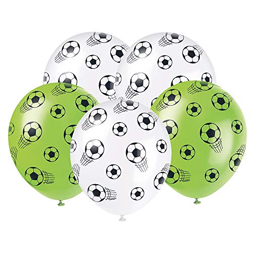 Unique Industries Soccer Latex Balloons - 5 Pcs