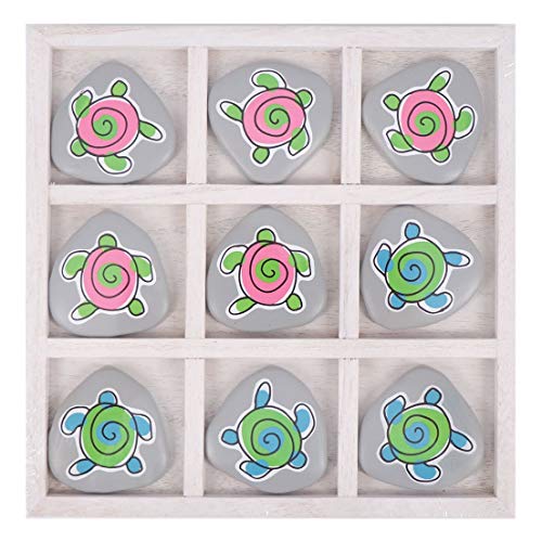DEI 14440 Sea Turtle Tic Tac Toe, 9-inch Square, Wood and Resin