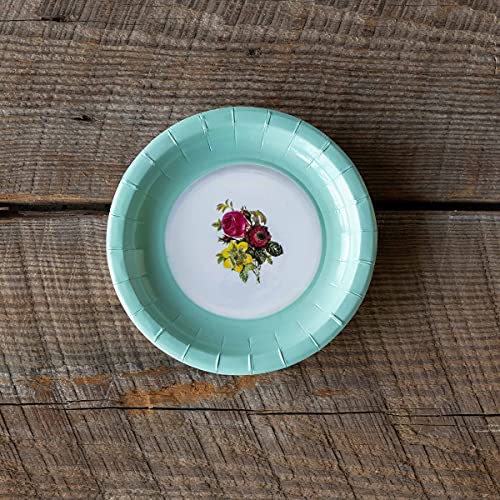 Park Hill Collection Old China Look Paper Salad and Dessert Plates - Pack of 8