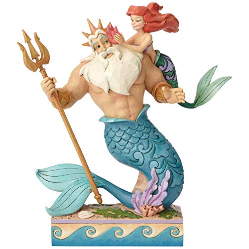 Enesco Disney Traditions by Jim Shore Little Mermaid Ariel and Triton Figurine, 9.7", Multicolor