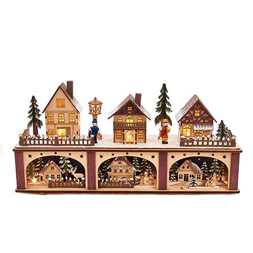 Kurt Adler H6322 8.66" Light Up Plywood Village House