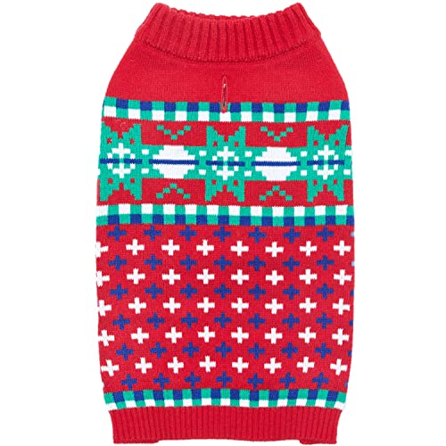 Blueberry Pet for Love of Holiday - Christmas Designer Dog Sweater, Back Length 14", Pack of 1 Clothes for Dogs
